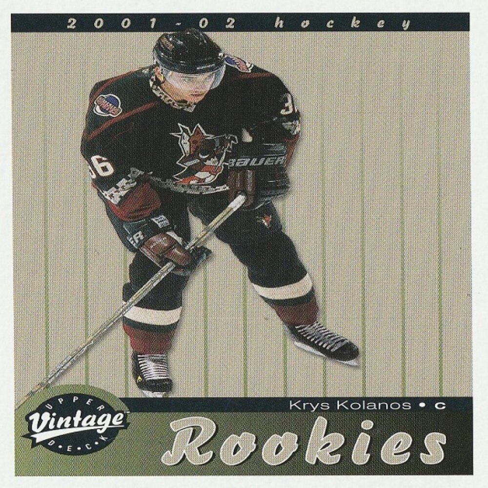 Krys Kolanos - 2001/2002 Upper Deck Vintage Rookies Hockey Card